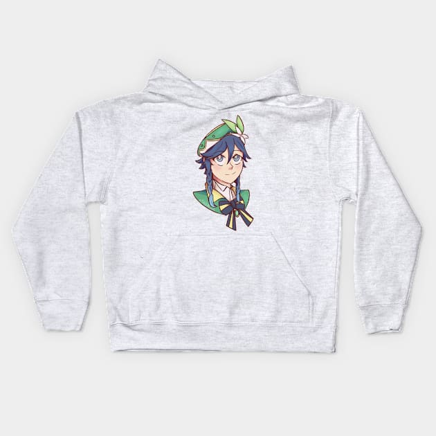 Venti (Genshin Impact) Kids Hoodie by PandaAColor